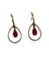 PENDIENTES ORO ROSA L00015