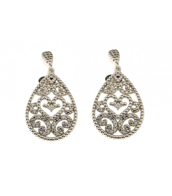 PENDIENTES ORO BLANCO L00061