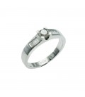 ANILLO ORO BLANCO 18KTS DE 0,48 QUILATES