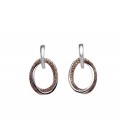 PENDIENTES ORO BLANCO Y ROSA PT167LF